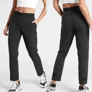Athleta Belted Trekkie Pant Black Women's 4 Hiking Outdoor Like New EUC